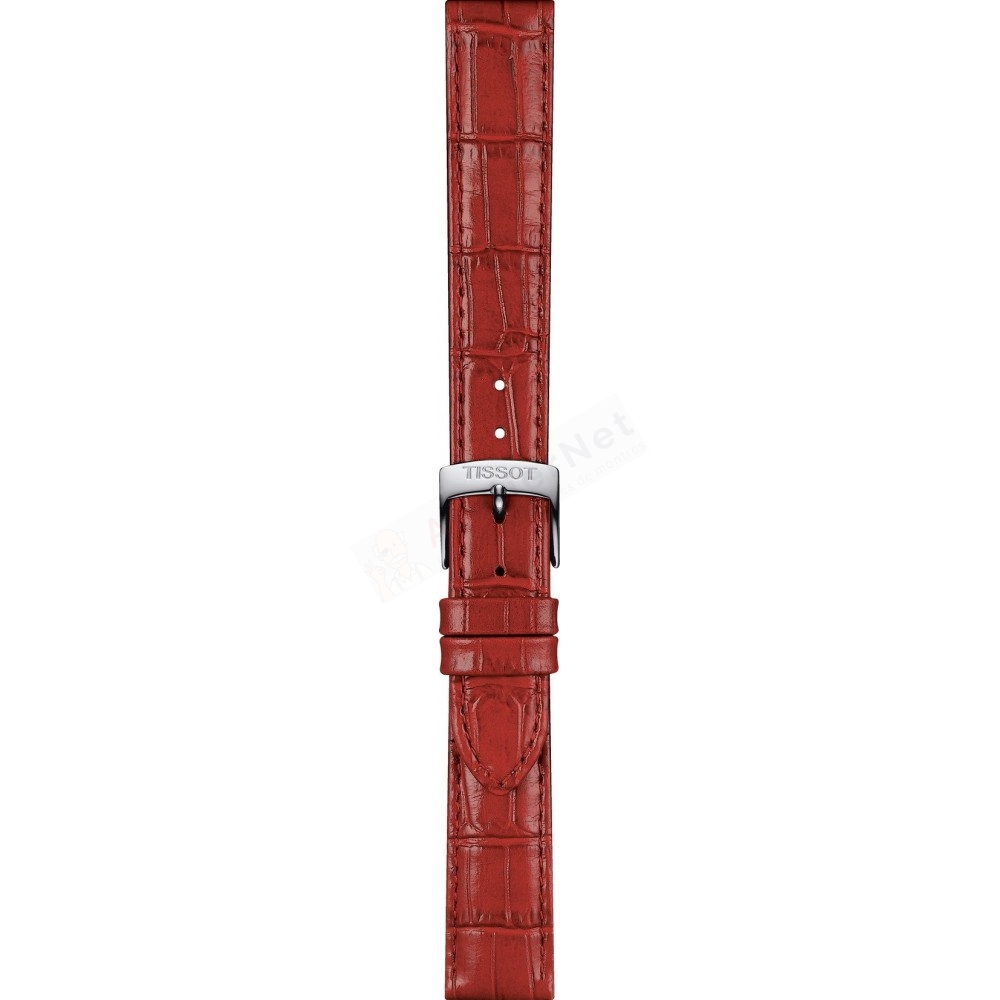 Bracelet leather red Tissot - CARSON AUTO / T600045624-Bracelets Cuir-AtelierNet