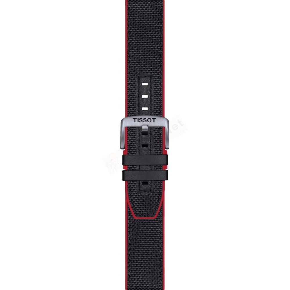 Bracelet tissu rouge Tissot - SUPERSPORT CHRO QUA / T604046369-Bracelet de montre-AtelierNet