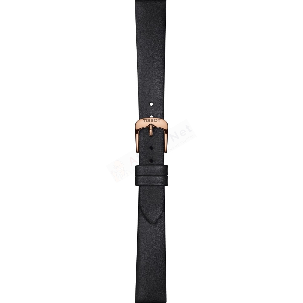 Bracelet cuir noir Tissot - ODACI-T / T600046880-Bracelet de montre-AtelierNet