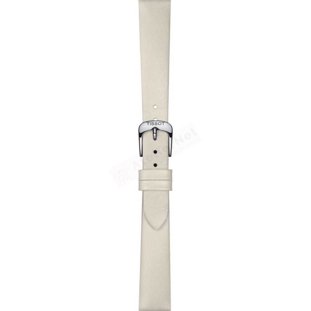 Bracelet cuir blanc Tissot - ODACI-T / T600046874-Bracelet de montre-AtelierNet