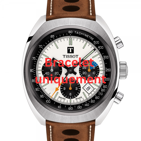 Bracelet leather brown cognac Tissot - HERITAGE 1973NAV.CHR / T610045138-bracelet montre cuir homme-AtelierNet