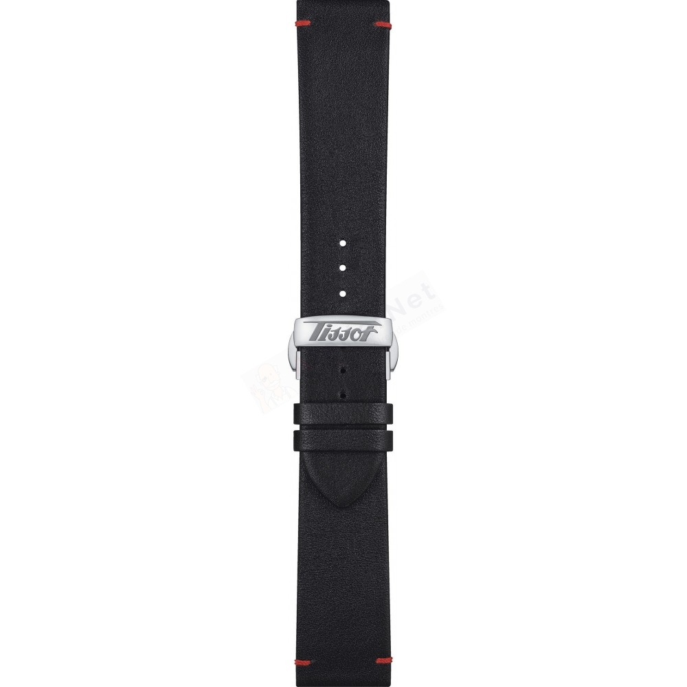 Bracelet cuir noir Tissot - HERITAGE NAVIGATOR / T600046397-bracelet montre cuir homme-AtelierNet