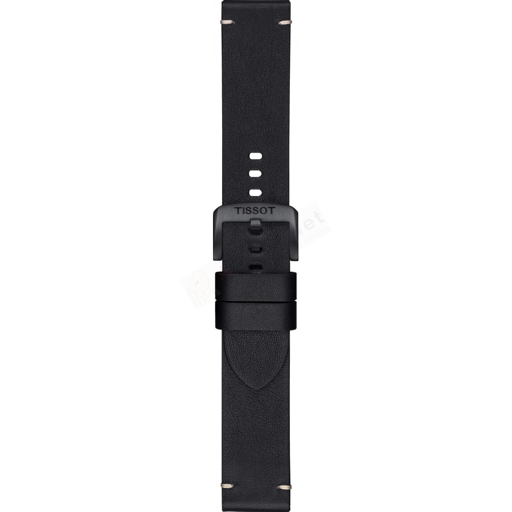 Bracelet cuir noir Tissot - TISSOT CHRONO XL / T600045723-Bracelet Montre Cuir-AtelierNet