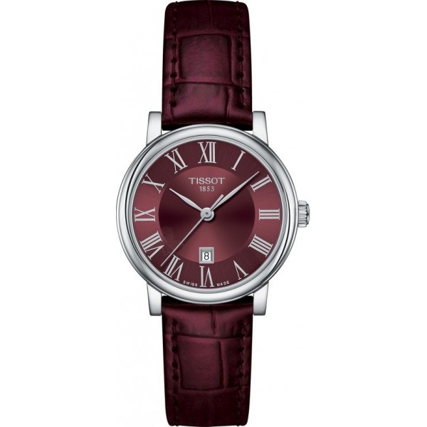 Bracelet cuir bordeaux Tissot - CARSON QUARTZ / T600046029-Bracelet de montre-AtelierNet