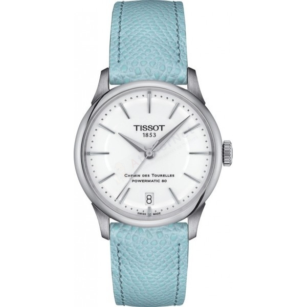 Bracelet leather pastel blue Tissot - CHEMIN DES TOURELLES / T600048672-Bracelets de montres-AtelierNet