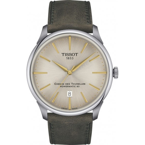 Bracelet cuir vert Tissot - CHEMIN DES TOURELLES / T600048720-Bracelet Montre Cuir-AtelierNet