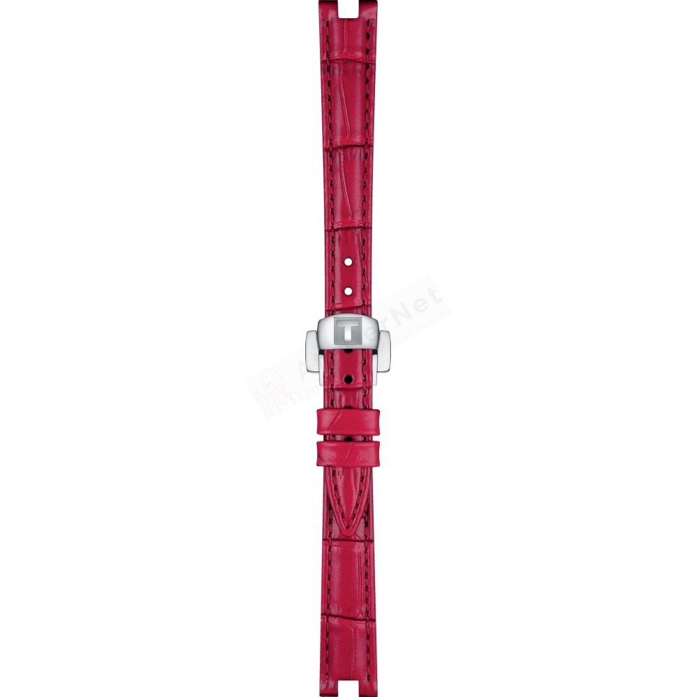 Bracelet cuir rose Tissot - BELLISSIMA / T600048446-Bracelet Montre Cuir-AtelierNet