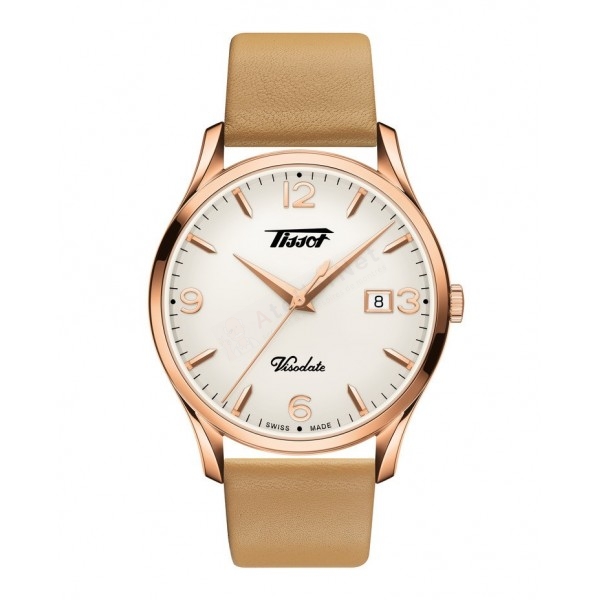 Bracelet leather champagne Tissot - VISO DATE / T600042752-Bracelets de montres-AtelierNet