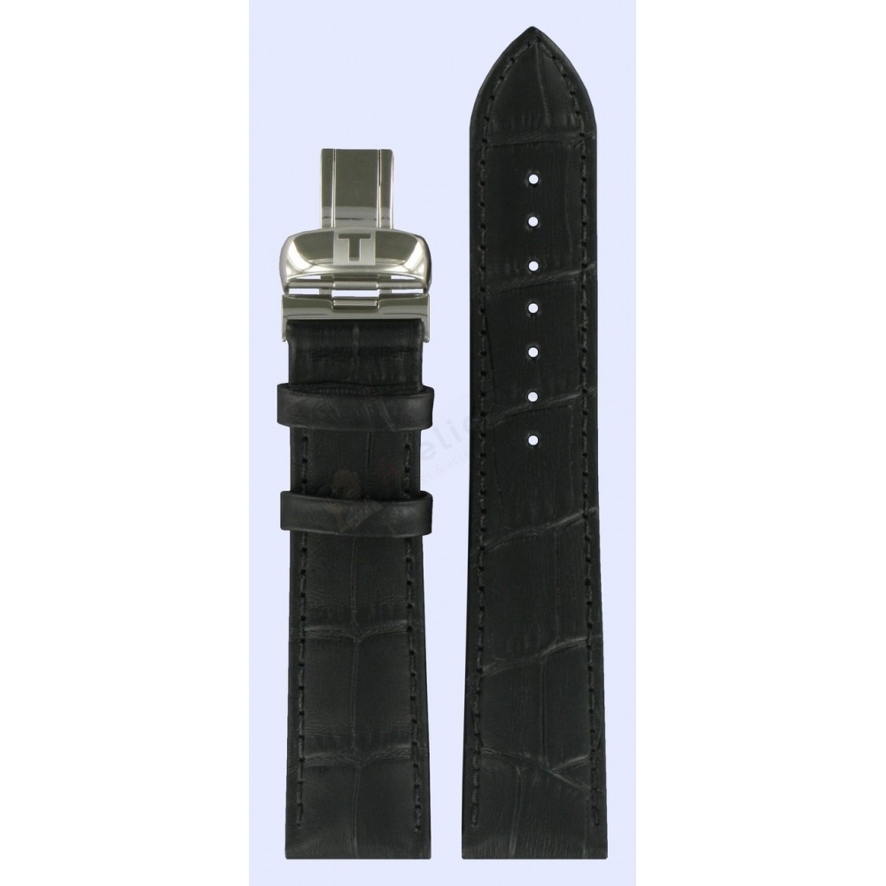 Bracelet cuir noir Tissot - TISSOT TRADITION / T600031944-Bracelet de montre-AtelierNet