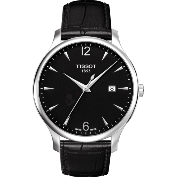 Bracelet cuir noir Tissot - TISSOT TRADITION / T600031944-Bracelet de montre-AtelierNet