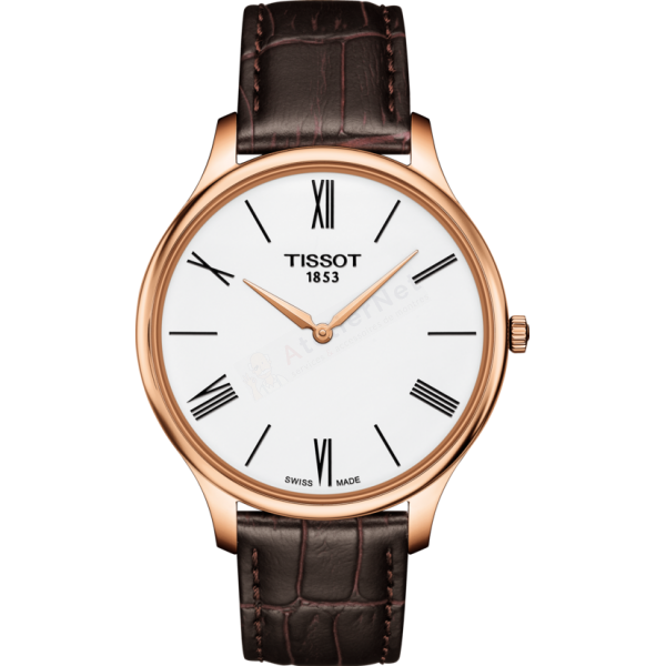 Bracelet cuir brun Tissot - TISSOT TRADITION / T600042816-Bracelet Montre Cuir-AtelierNet