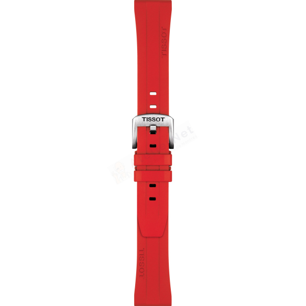 Bracelet silicone red Tissot - PRC 200 GENT CHR QUA / T603045012-Bracelets Métal-AtelierNet