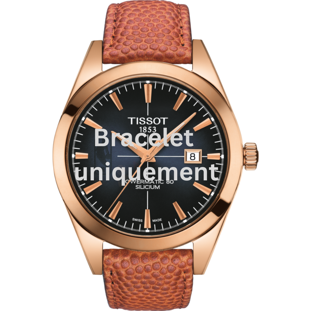 Bracelet cuir orange Tissot - GENTLEMAN GOLD / T600044262-Bracelet Montre Cuir-AtelierNet