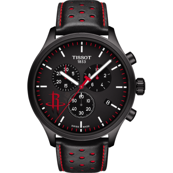 Bracelet cuir noir Tissot - TISSOT CHRONO XL / T600041551-Bracelet de montre-AtelierNet