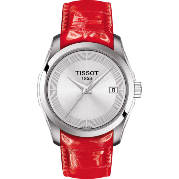 Bracelet cuir rouge Tissot - COUTURIER QUARTZ / T600042650-Bracelet de montre-AtelierNet