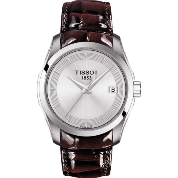 Bracelet cuir brun Tissot - COUTURIER QUARTZ / T600042651-Bracelet de montre-AtelierNet