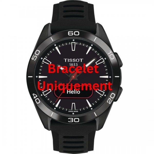 Bracelet silicone black Tissot - T TOUCH CONNECT / T603049249-Bracelets de montres-AtelierNet