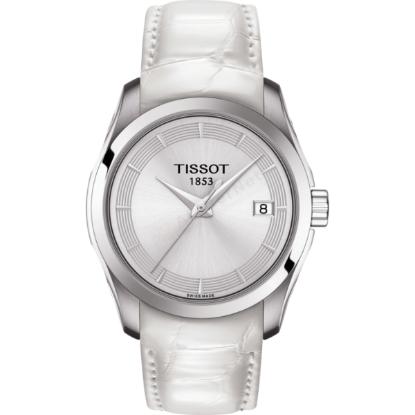 Bracelet cuir blanc Tissot - COUTURIER QUARTZ / T600031399-Bracelet de montre-AtelierNet