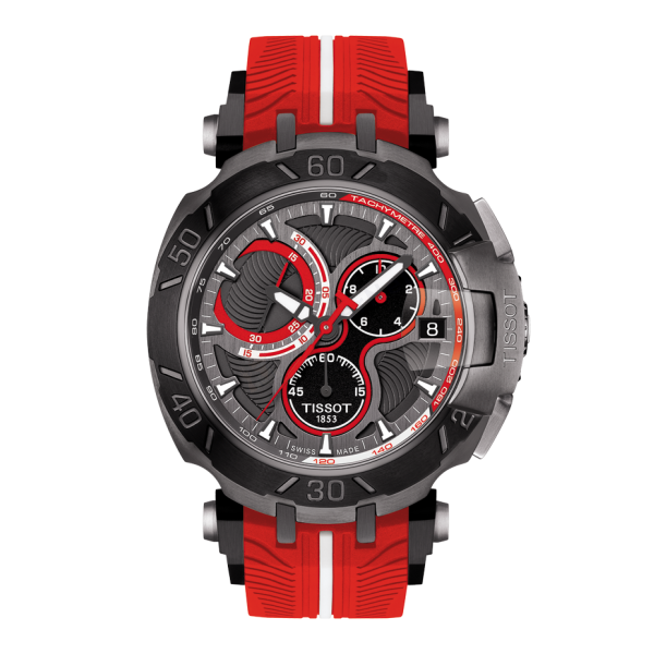 Bracelet silicone rouge Tissot - T RACE MOTO GP / T610040213-Bracelet Montre Silicone / Caoutchouc-AtelierNet