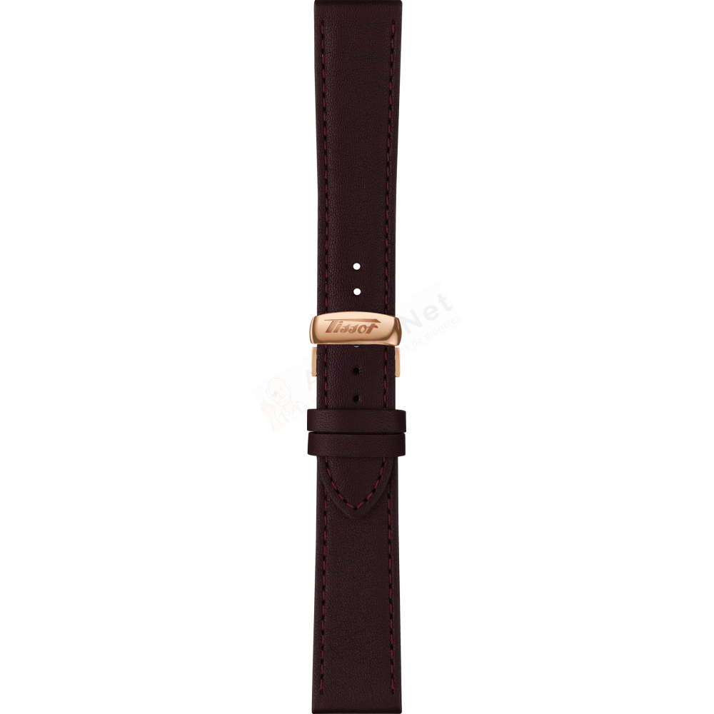 Bracelet leather brown Tissot - PRINCE, ARTDECO / T600041433-Bracelets Cuir-AtelierNet