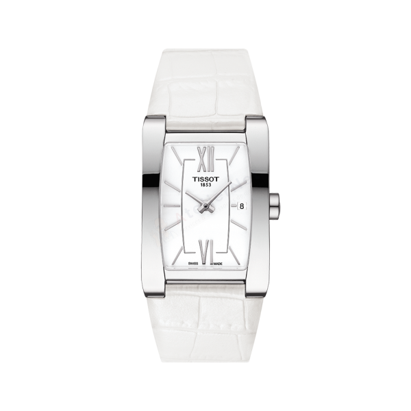 Bracelet cuir blanc Tissot - GENOROSI- T / T600040832-Bracelet Montre Cuir-AtelierNet