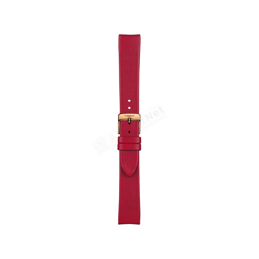 Bracelet cuir rouge Tissot - BELLA ORA / T600040596-Bracelet de montre-AtelierNet