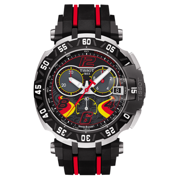 Bracelet caoutchouc noir rouge Tissot - T RACE MOTO GP/ T603036566-Bracelet de montre-AtelierNet