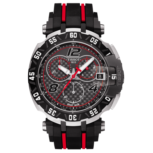 Bracelet caoutchouc noir rouge Tissot - T RACE MOTO GP/ T603036583-Bracelet de montre-AtelierNet