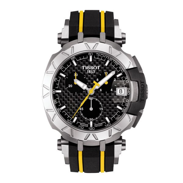 Bracelet caoutchouc noir jaune Tissot - T RACE MOTO GP/ T603039565-Bracelet de montre-AtelierNet