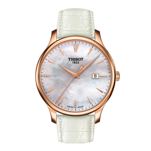 Bracelet cuir blanc Tissot - TRADITION / T600037717-Bracelet de montre-AtelierNet