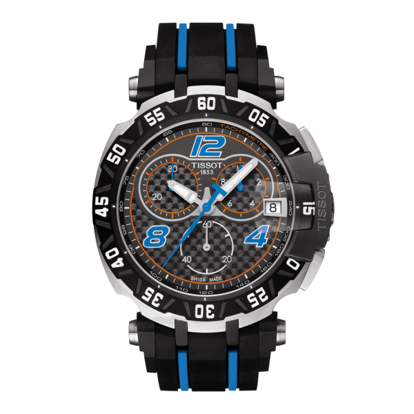 Bracelet caoutchouc noir bleu Tissot - T-RACE MOTO GP / T603037923-Bracelet de montre-AtelierNet