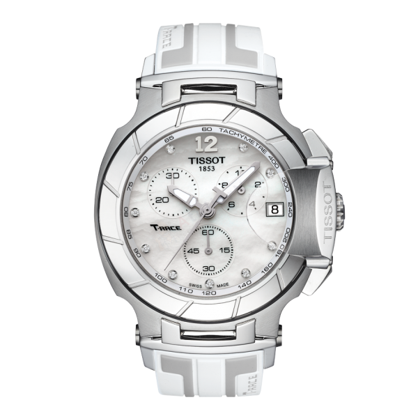 Bracelet caoutchouc blanc Tissot - T-RACE CHRONO QUARTZ / T603035765-Bracelet de montre-AtelierNet