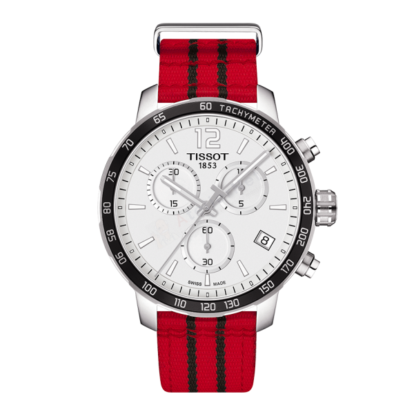 Bracelet synthetic black red Tissot - QUICKSTER CHRONO LADY GENT / T604038540-Bracelets de montres-AtelierNet