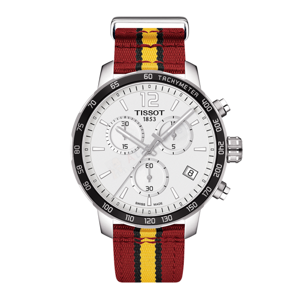 Bracelet synthetic black red yellow Tissot - QUICKSTER CHRONO LADY GENT / T604038539-Bracelets de montres-AtelierNet