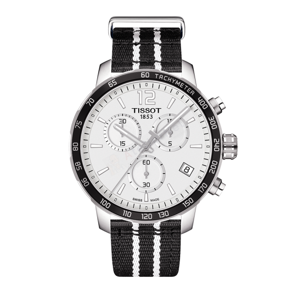 Bracelet synthetique noir argent Tissot - QUICKSTER CHRONO LADY GENT / T604038538-Bracelet de montre-AtelierNet