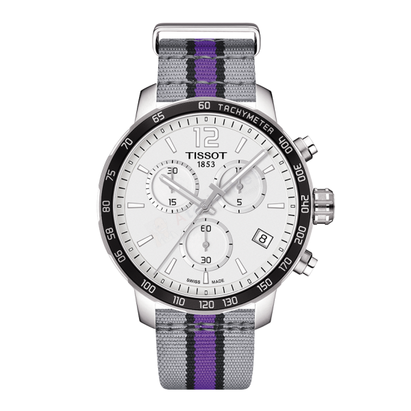 Bracelet synthetic silver purple Tissot - QUICKSTER CHRONO LG / T604039526-Bracelets de montres-AtelierNet