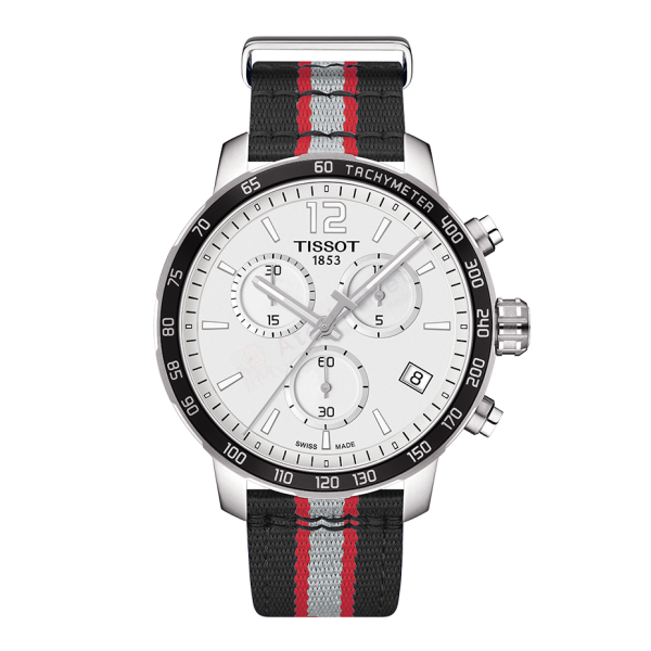 Bracelet synthetic black red Tissot - QUICKSTER CHRONO LG / T604038999-Bracelets de montres-AtelierNet