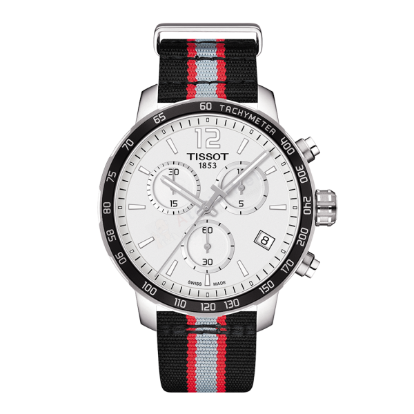 Bracelet synthetic black red Tissot - QUICKSTER CHRONO LG / T604039515-Bracelets de montres-AtelierNet