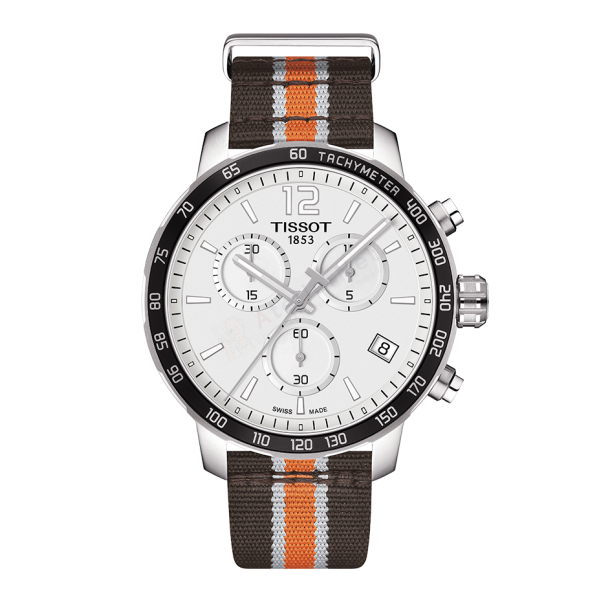 Bracelet synthetic black orange Tissot - QUICKSTER CHRONO LG / T604039525-Bracelets de montres-AtelierNet