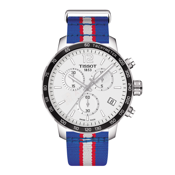 Bracelet synthetic blue white Tissot - QUICKSTER CHRONO LG / T604039510-Bracelets de montres-AtelierNet