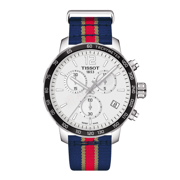 Bracelet synthetic navy blue red Tissot - QUICKSTER CHRONO LG / T604039464-Bracelets de montres-AtelierNet