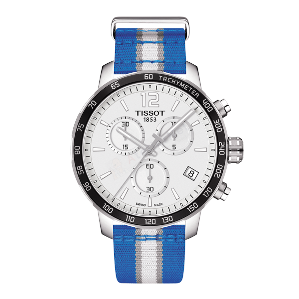 Bracelet synthetic blue white Tissot - QUICKSTER CHRONO LG / T604039462-Bracelets de montres-AtelierNet