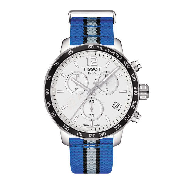 Bracelet synthetic blue silver Tissot - QUICKSTER CHRONO LG / T604039520-Bracelets de montres-AtelierNet