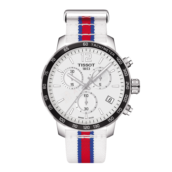 Bracelet synthetic white red Tissot - QUICKSTER CHRONO LG / T604039523-Bracelets de montres-AtelierNet