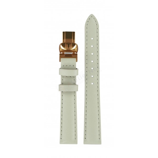 Bracelet cuir blanc Tissot - PRESTIGIOUS / T600038494-Bracelet Montre Cuir-AtelierNet