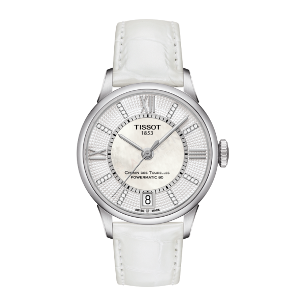 Bracelet cuir blanc Tissot - CHEMIN DES TOURELLES / T600036795-Bracelet de montre-AtelierNet