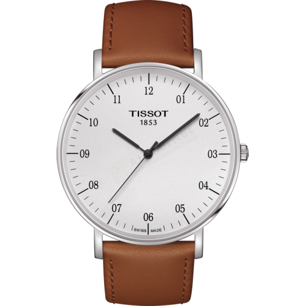 Bracelet leather dark beige Tissot - EVERYTIME DESIRE / T600039703-Bracelets de montres-AtelierNet