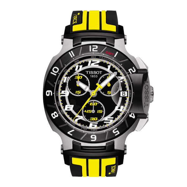 Bracelet silicone black yellow Tissot - T-RACE MOTO GP / T610033168-Bracelets Silicone-AtelierNet