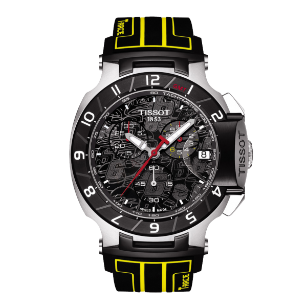 Bracelet silicone noir Tissot - T-RACE MOTO GP / T603035714-Bracelet Montre Silicone / Caoutchouc-AtelierNet