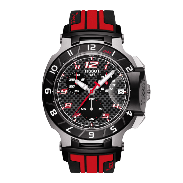 Bracelet silicone black red Tissot - T-RACE MOTO GP / T603034888-Bracelets Silicone-AtelierNet